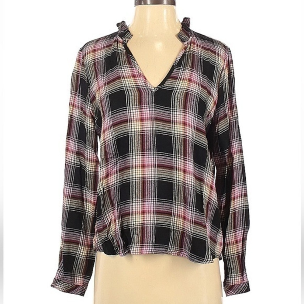 Cloth & Stone XS Plaid Long Sleeve Shirt